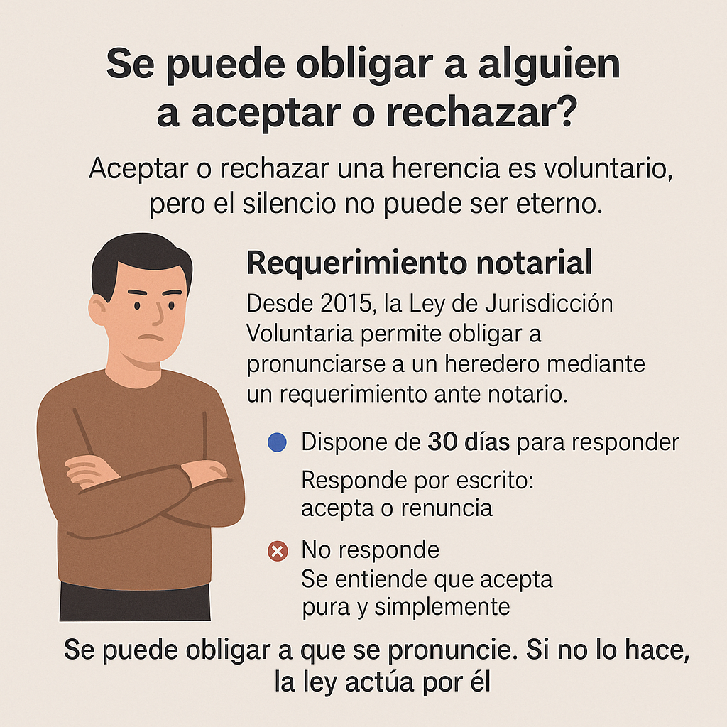 Se puede aceptar una herencia sin ir al notario