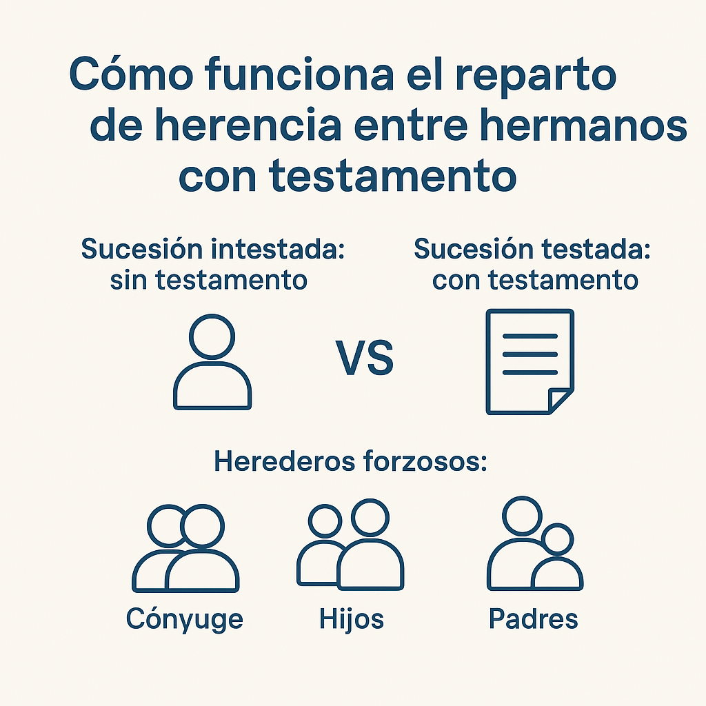 reparto de herencia entre hermanos con testamento