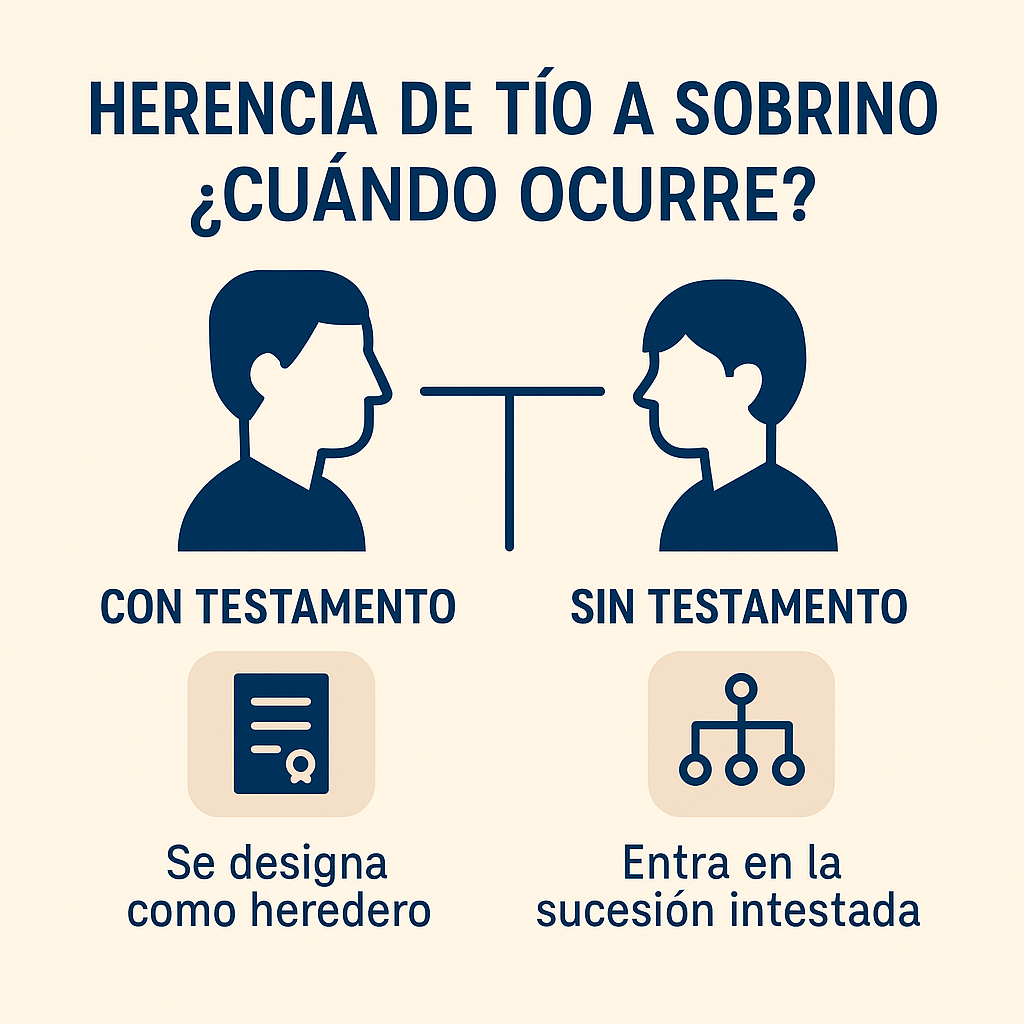Herencia de tíos a sobrinos con testamento