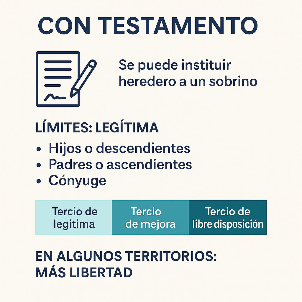 testamento de tíos a sobrinos