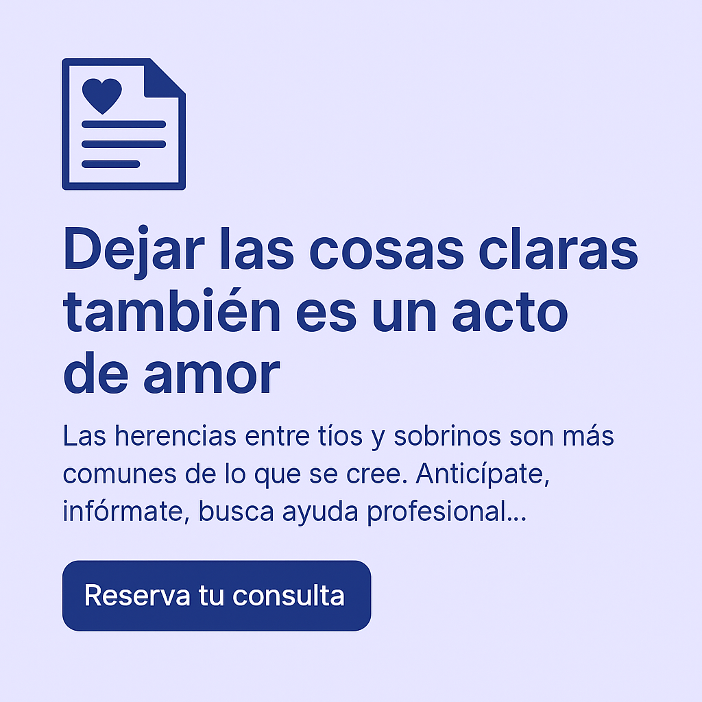 testamento de tíos a sobrinos