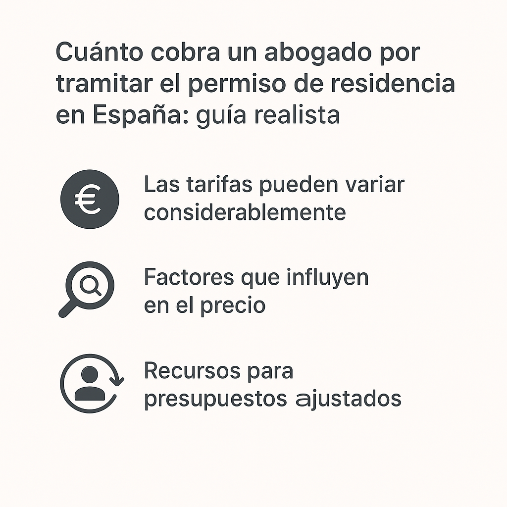 cuanto cobra un abogado por tramitar el permiso de residencia
