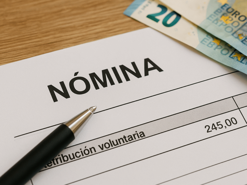 Retribución voluntaria en la nómina