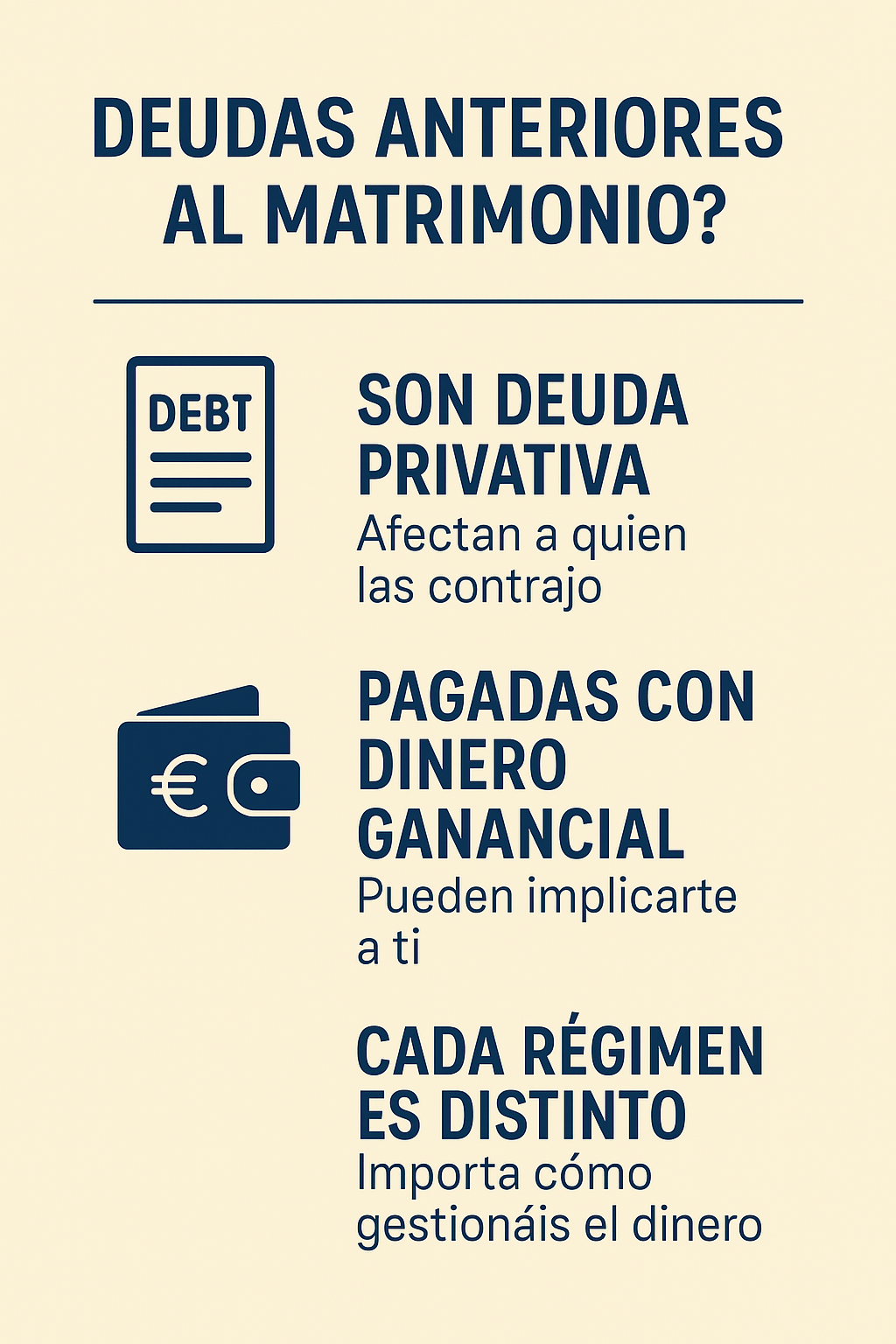si mi esposo tiene deudas me afecta