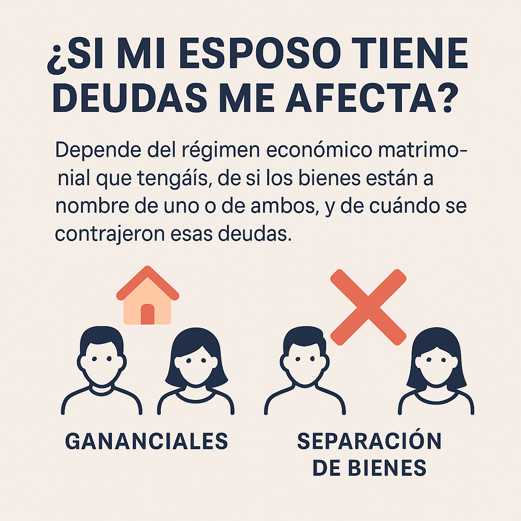si mi esposo tiene deudas me afecta