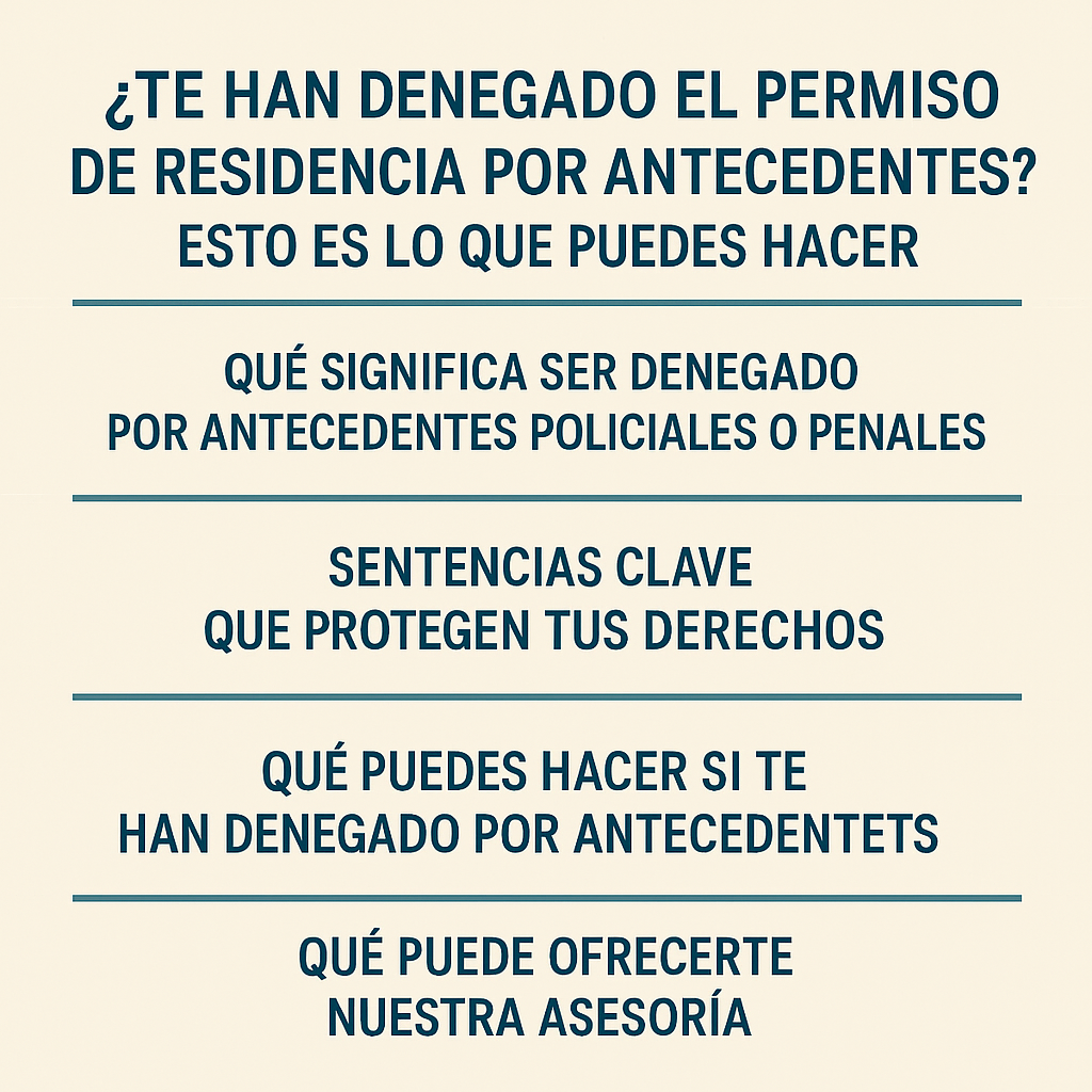 denegación del permiso de residencia por antecedentes policiales