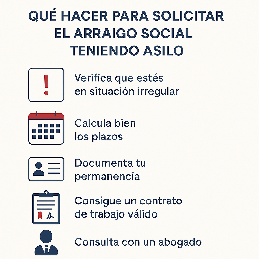 arraigo teniendo asilo